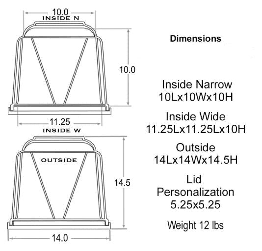 Polyguard Standard Medium 14" Urn Vault