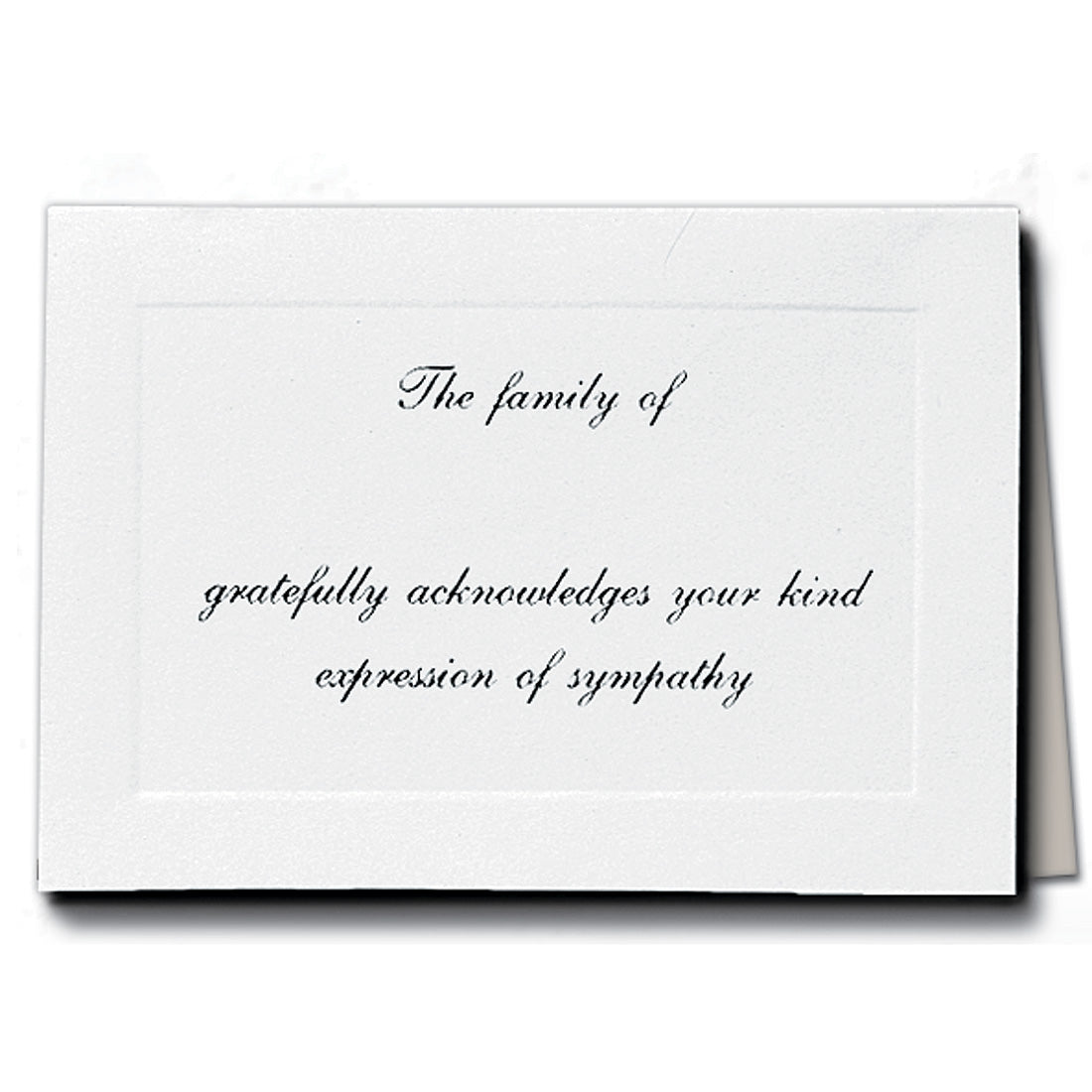 Raised Print Acknowledgment Cards