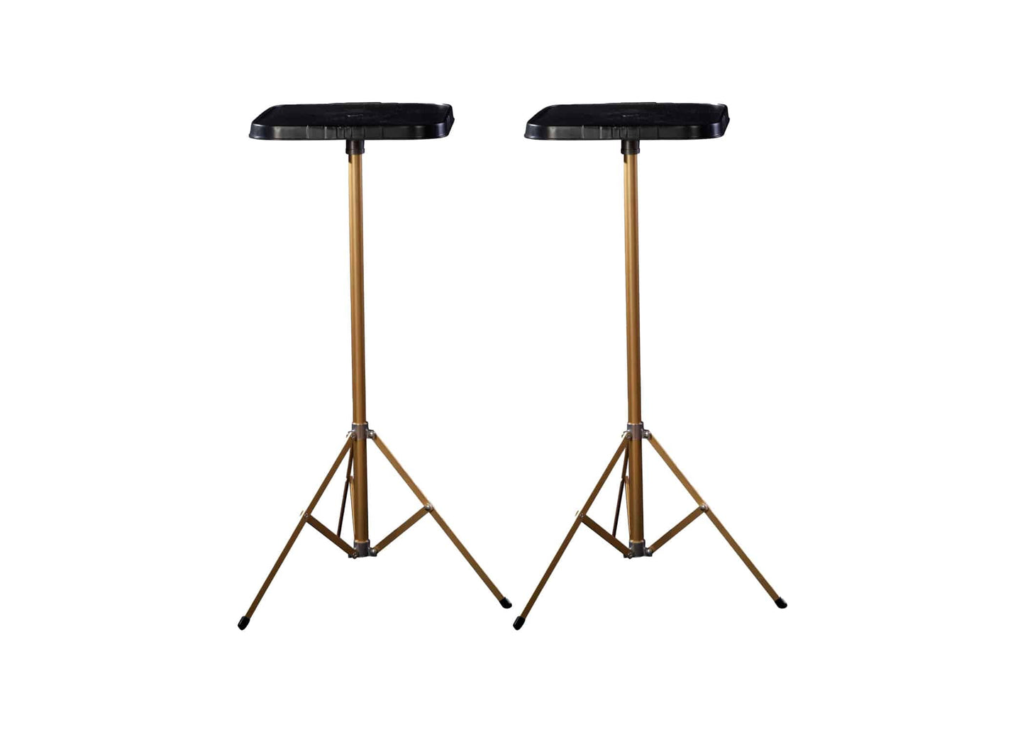 Set of Two 31" Gold Stands w/8" Tops