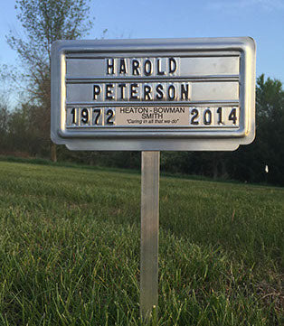 Stamped Aluminum Grave Markers 36/set