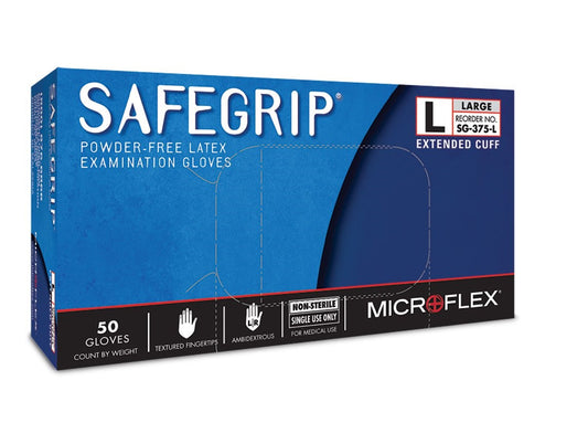 Microflex SafeGrip Gloves, Latex - High Risk