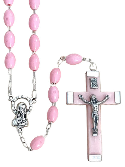 Pink & Blue Beaded Rosaries