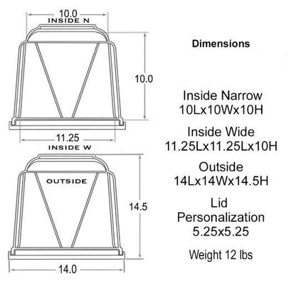 Polyguard Standard Medium 14" Urn Vault