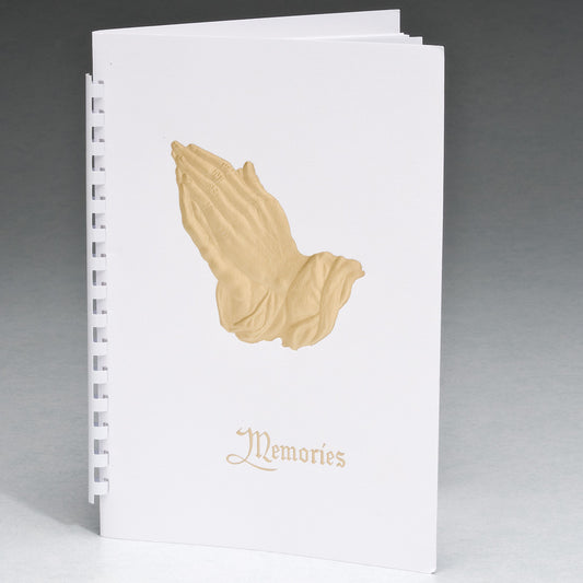 Foil Praying Hands Leatherette – Register Book