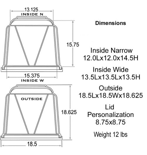 Polyguard Standard Large 18" Urn Vault