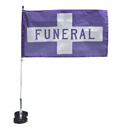 Dual Magnetic Funeral Flag Set