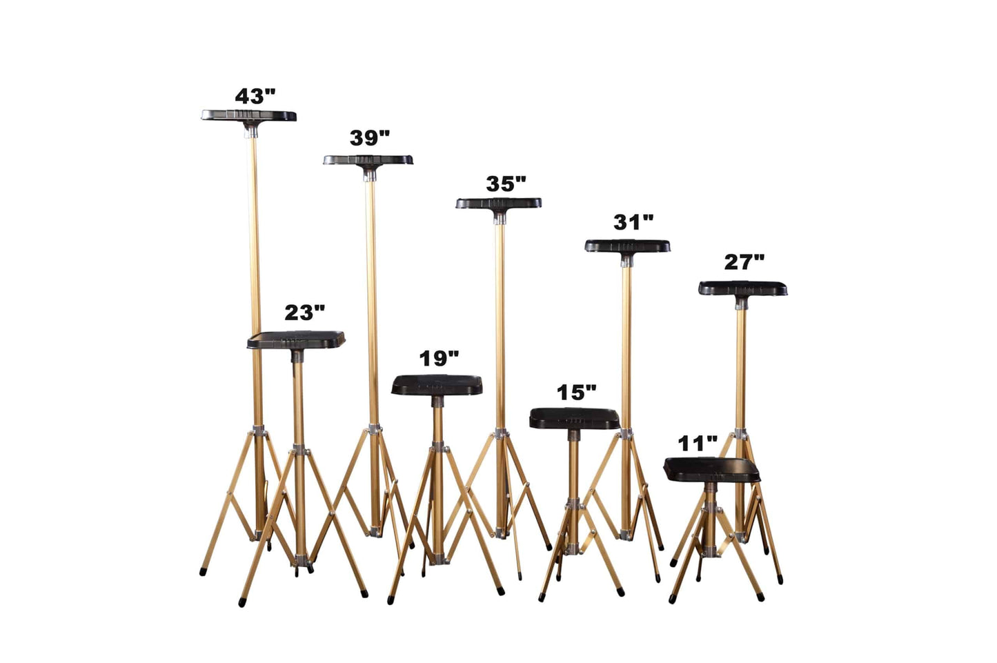 Value Bundle 9 Gold Stands w/8" Tops