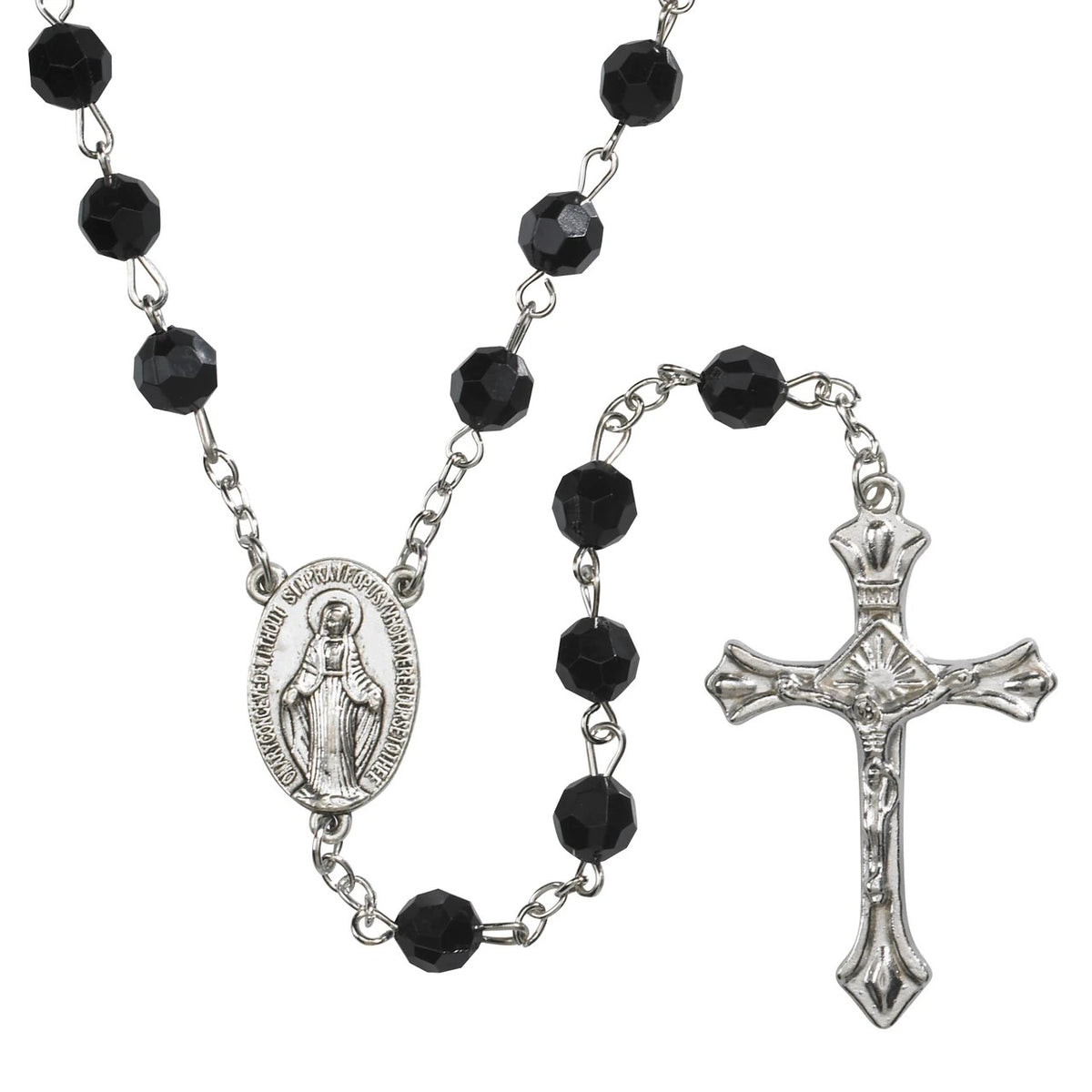 Rosary - Acrylic Faceted Rosary  12/pk