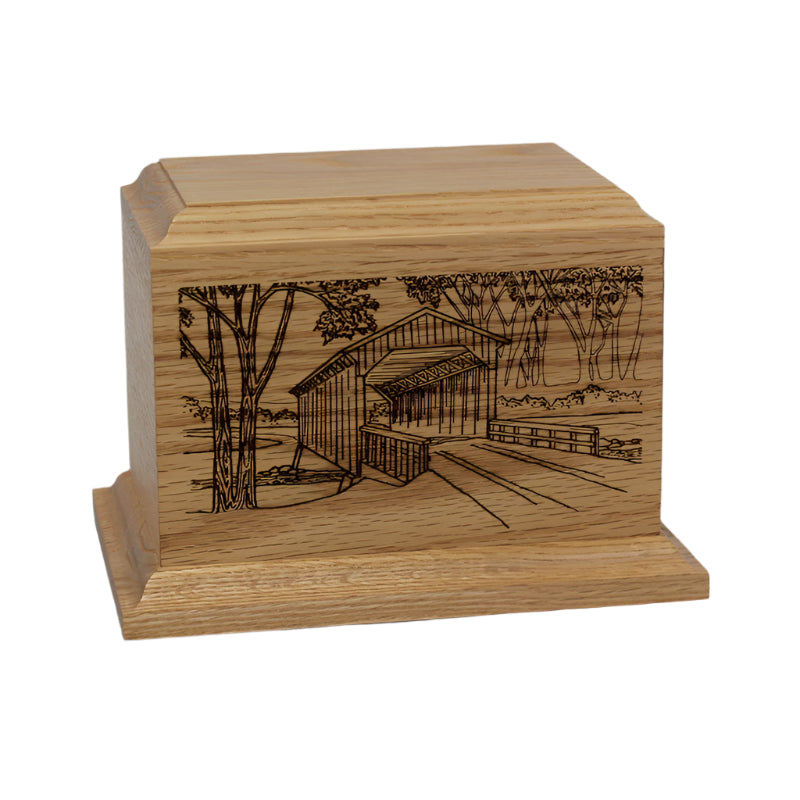 Oak Covered Bridge Wood Keepsake