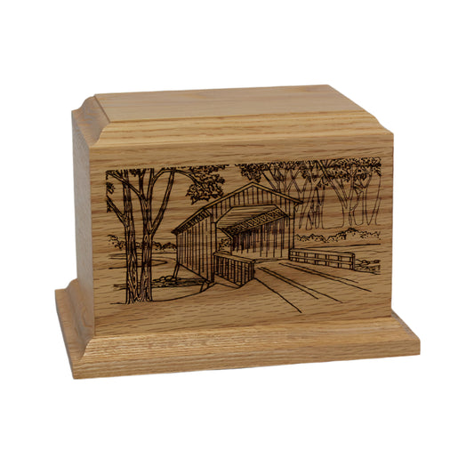 Oak Covered Bridge Wood Keepsake