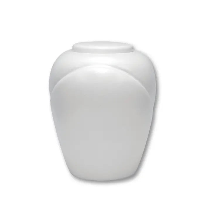 Glacial White Gelatin Urn