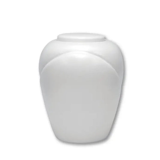 Glacial White Gelatin Urn