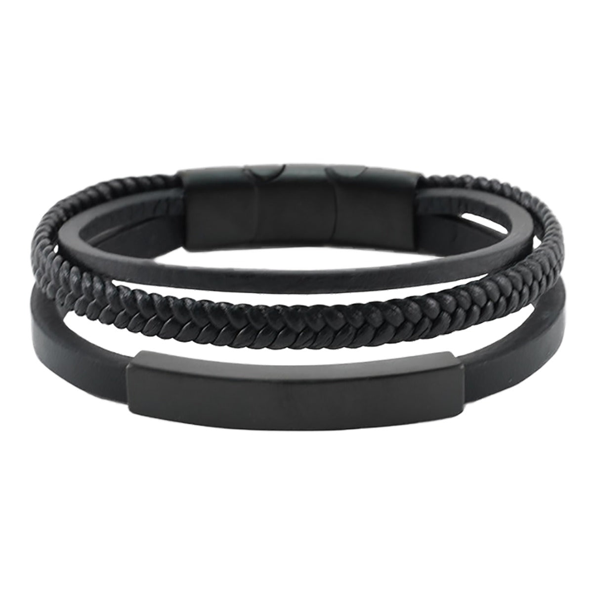 Leather Cremation Bracelet 8.5"