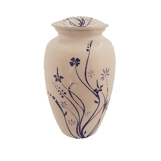 Blue Wild Flowers Urn
