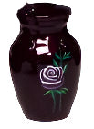 Hand-Painted Rose Urn