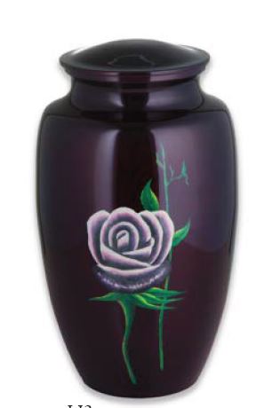 Hand-Painted Rose Urn