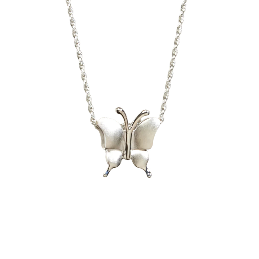 Petite Butterfly Cremation Pendent; Sterling Silver