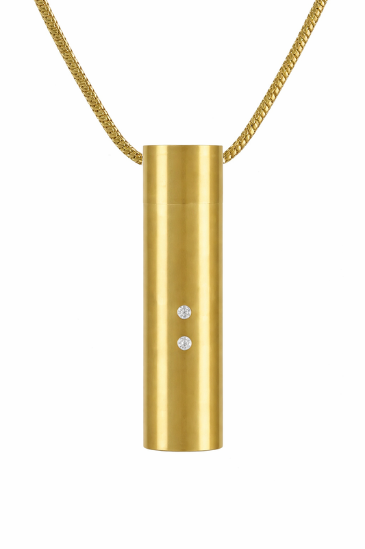 Bronze Cylinder Cremation Pendant