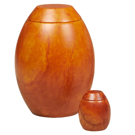 Harvest Moon Alabaster Stone Urn from Spain