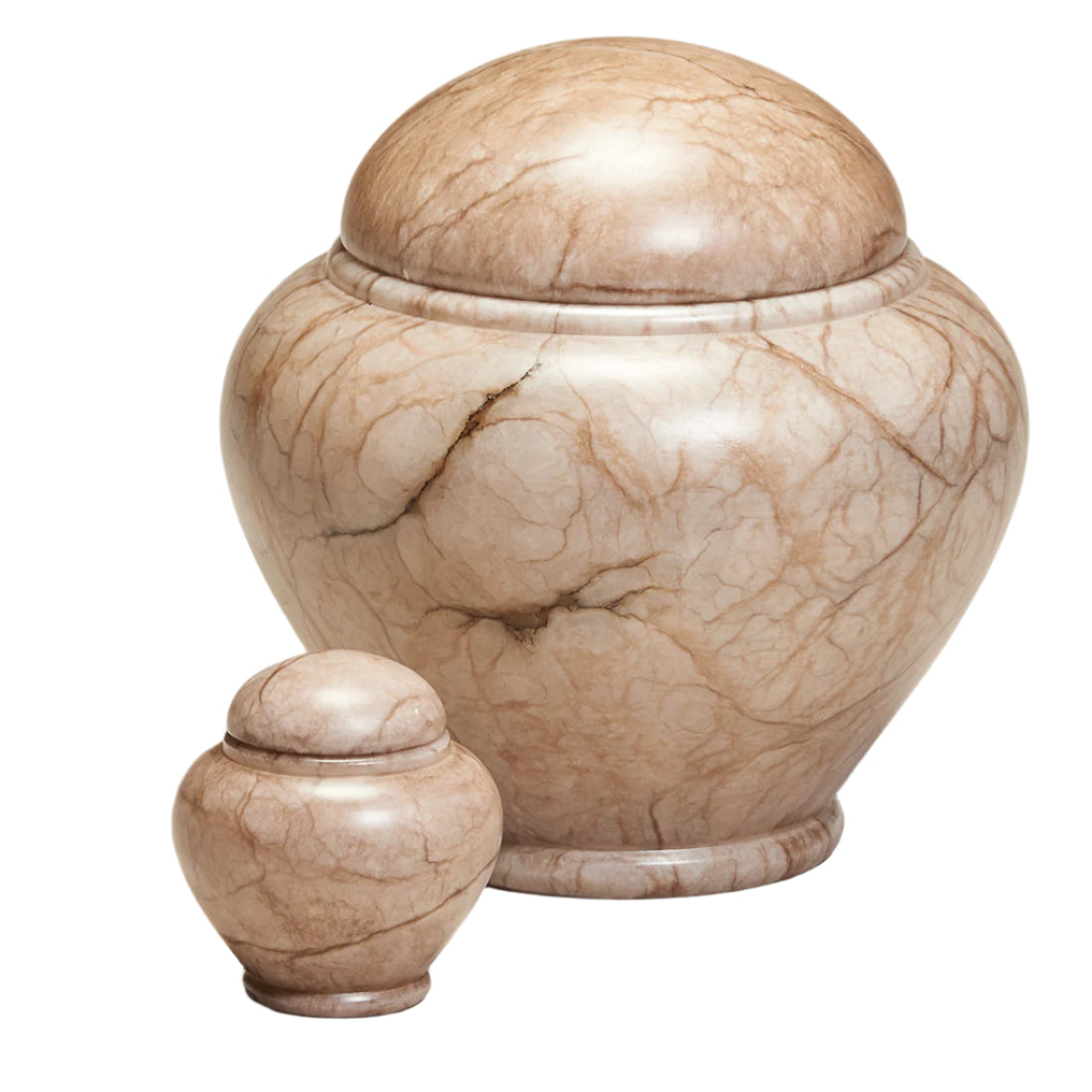 Seaside Alabaster Stone Urn from Spain