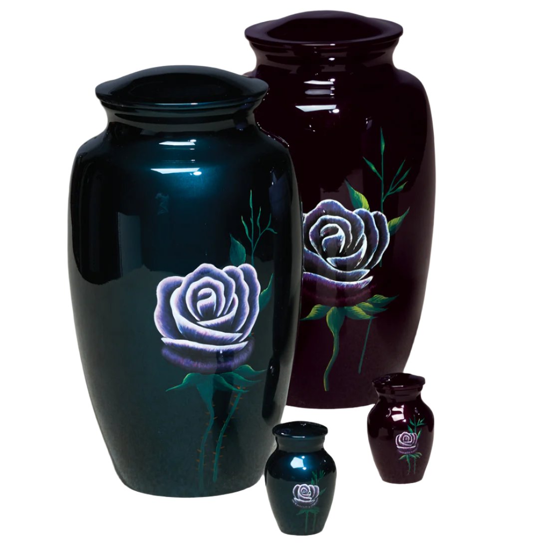 Hand-Painted Rose Urn