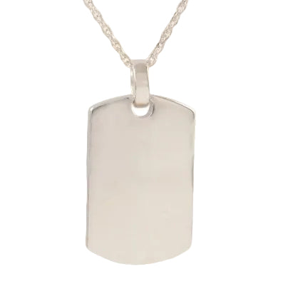 Dog Tag Sterling Silver Pendant